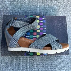 BERNIE MEV Honesty Pewter Light Silver Women's Sandals NWB